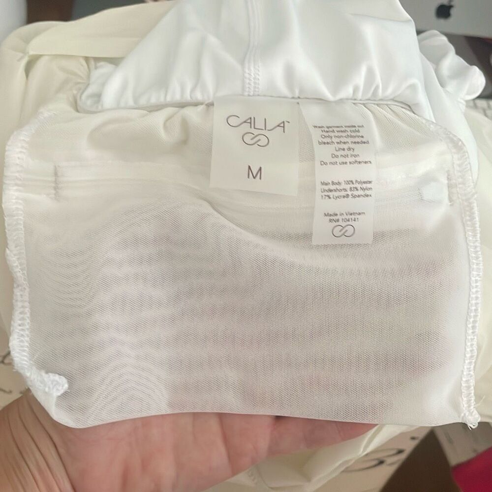 CALIA 2 In 1 Run Short White Reflective High Rise M - Picture 7 of 13